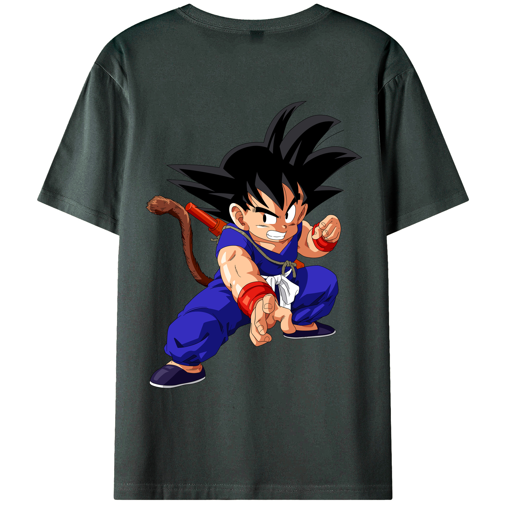 （画像用） ドラゴンボール 孫悟空（そん ごくう）Son Goku カカロット DRAGON BALL Kakarotto 綿100％ メンズ半袖Tシャツ（バックプリント） 通気性